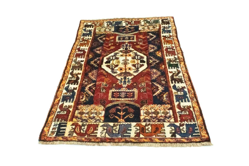 Ghashghai Teppich 91x146cm - Perserteppich - rot
