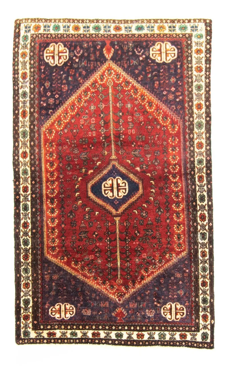 Hamadan Teppich 95x154cm - Perserteppich - rot