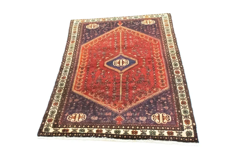Hamadan Teppich 95x154cm - Perserteppich - rot