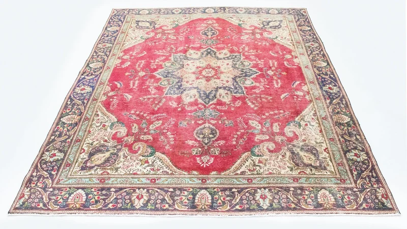 Täbriz Teppich 266x370cm - Perserteppich - rot