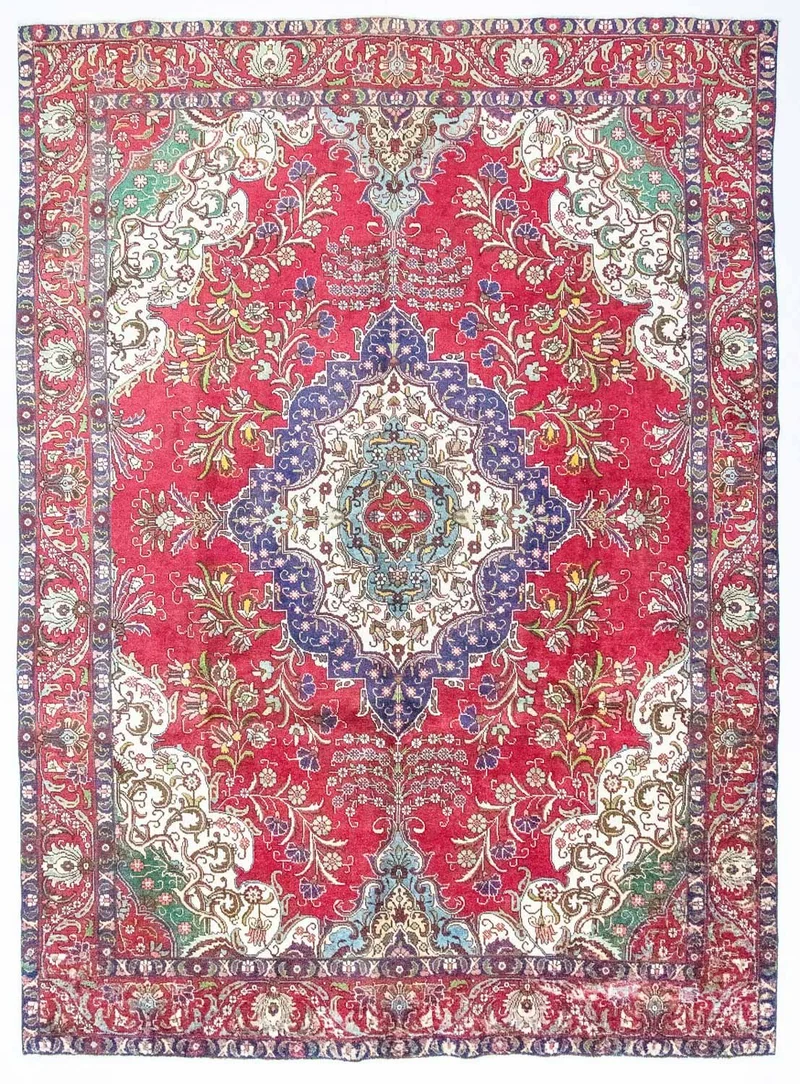Täbriz Teppich 277x377cm - Perserteppich - rot