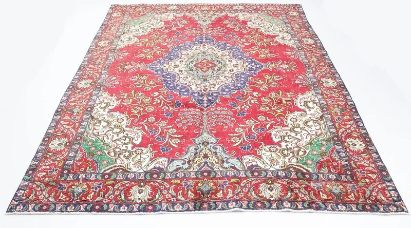 Täbriz Teppich 277x377cm - Perserteppich - rot