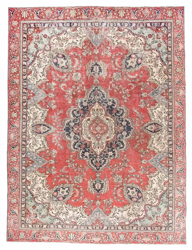 Täbriz Teppich 266x345cm - Perserteppich - rot