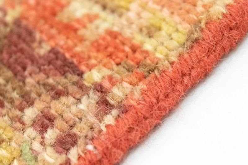 Designer Teppich 58x59cm - orange