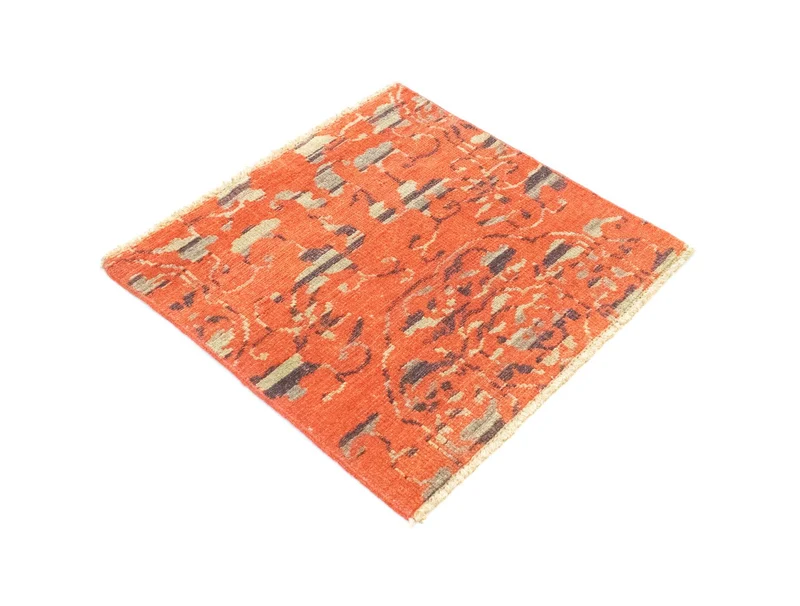 Designer Teppich 61x62cm - orange