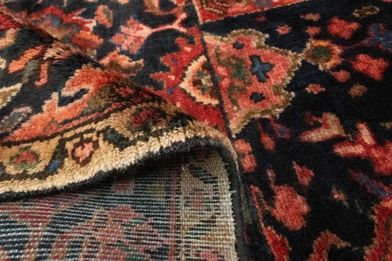 Nahavand Teppich 103x126cm - Perserteppich - blau