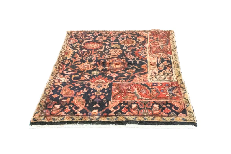 Nahavand Teppich 103x126cm - Perserteppich - blau