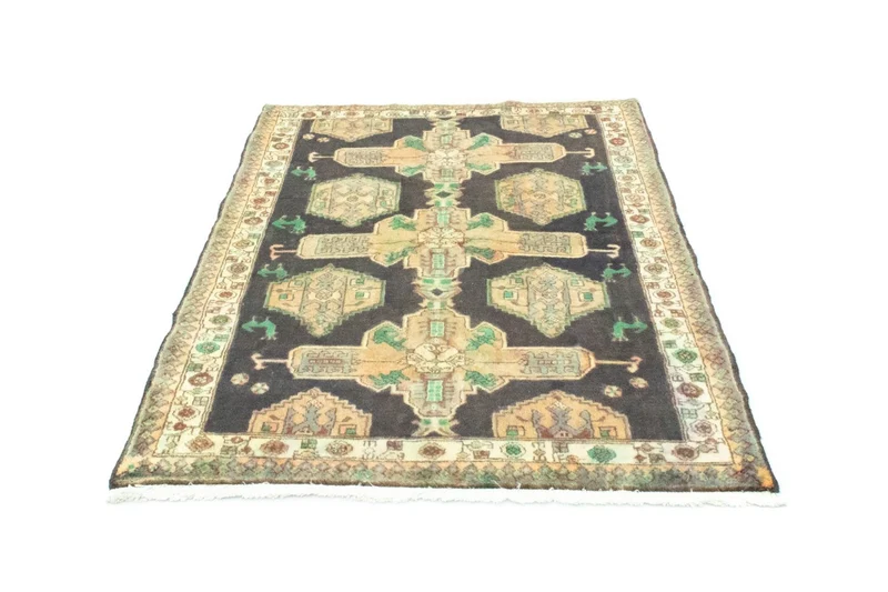 Hamadan Teppich 115x145cm - Perserteppich - blau