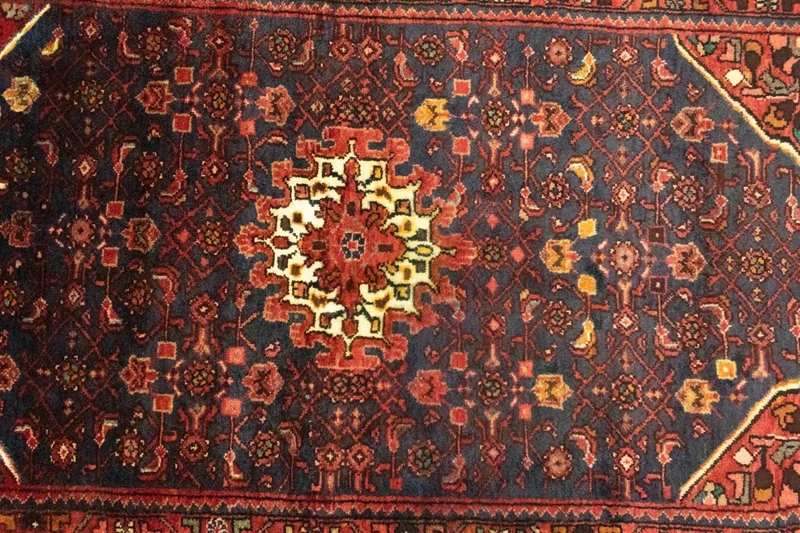 Hamadan Teppich 115x173cm - Perserteppich - orange