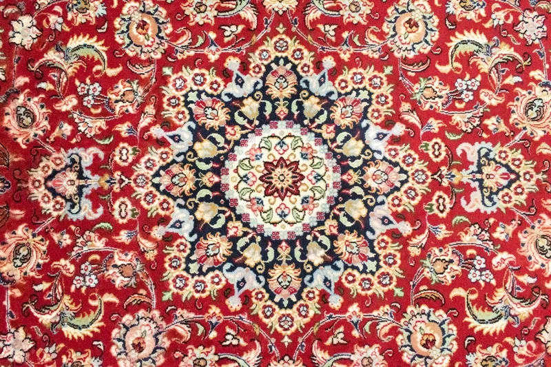 Ghom Teppich 170x235cm - Perserteppich - rot