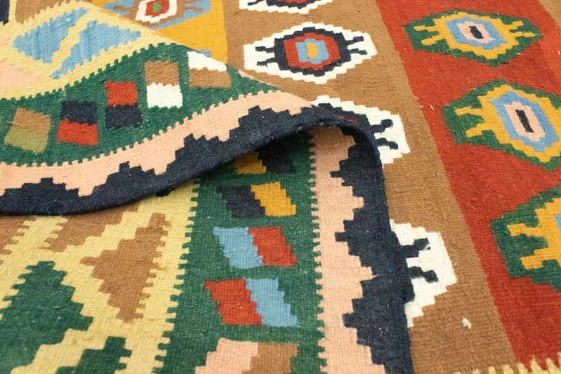 Kelim Fars Teppich 128x256cm - bunt