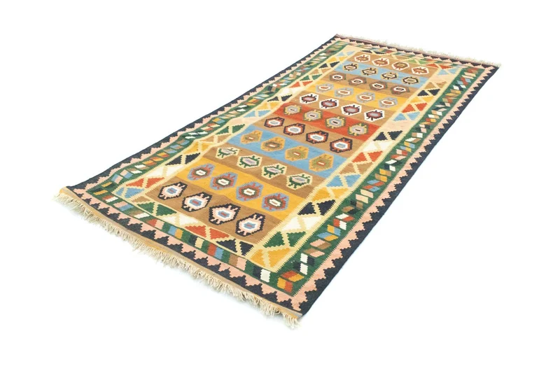 Kelim Fars Teppich 128x256cm - bunt