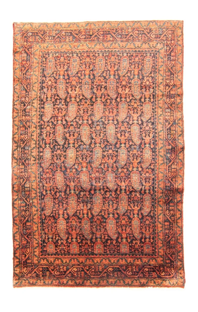 Senneh Teppich 139x216cm - Perserteppich - orange