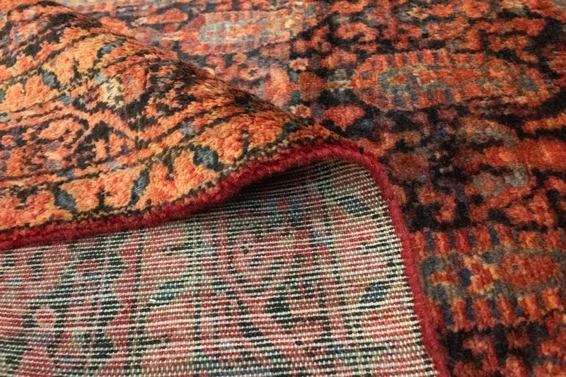 Senneh Teppich 139x216cm - Perserteppich - orange