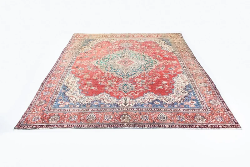 Täbriz Teppich 284x380cm - Perserteppich - rot