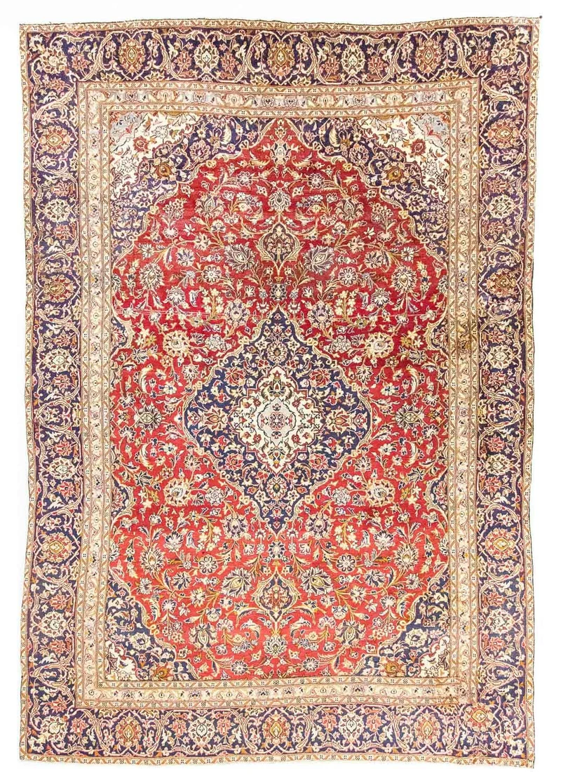 Keshan Teppich 260x385cm - Perserteppich - rot
