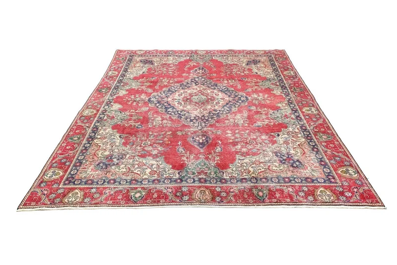 Täbriz Teppich 272x357cm - Perserteppich - rot
