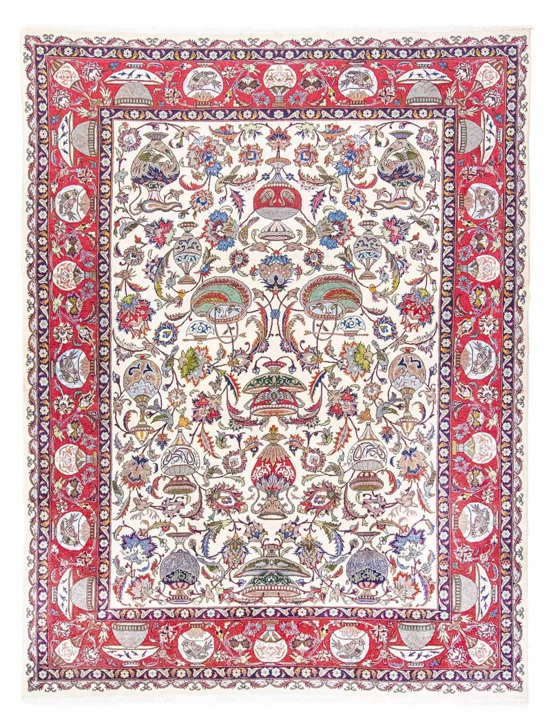Kaschmar Teppich 250x340cm - Perserteppich - beige