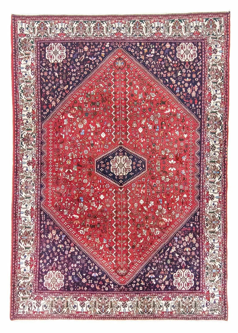 Hamadan Teppich 202x295cm - Perserteppich - rot