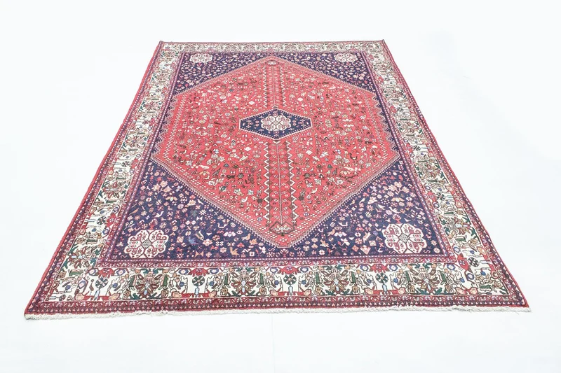 Hamadan Teppich 202x295cm - Perserteppich - rot