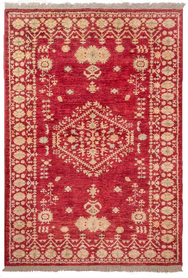 Ziegler Modern Teppich 123x178cm - Orientteppich - rot