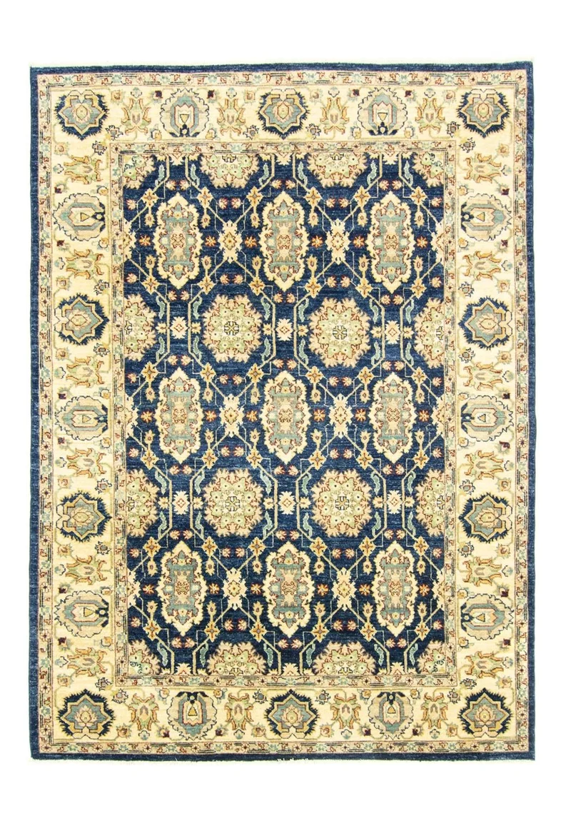 Ziegler Teppich 168x228cm - Orientteppich - dunkelblau