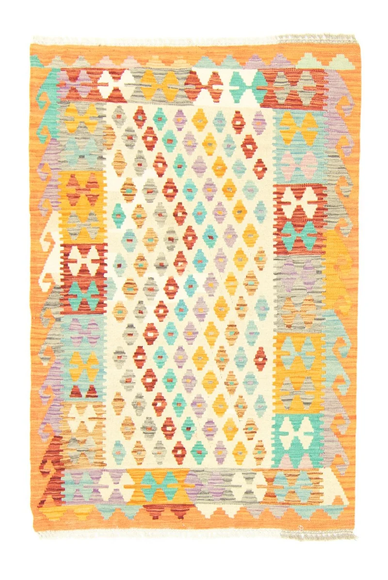 Kelim Afghan Teppich 102x152cm - orange