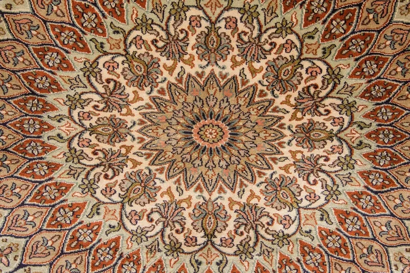 Kaschmir Seide Teppich 197x287cm - Orientteppich - mehrfarbig