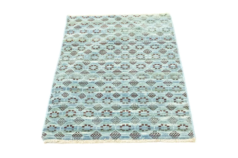 Wollteppich 63x92cm - hellblau