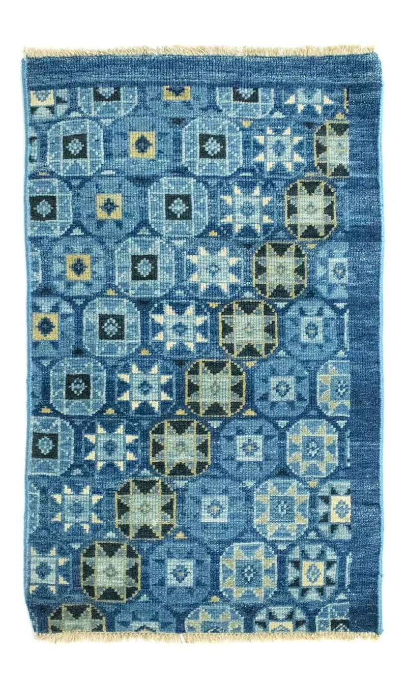 Designer Teppich 63x95cm - blau