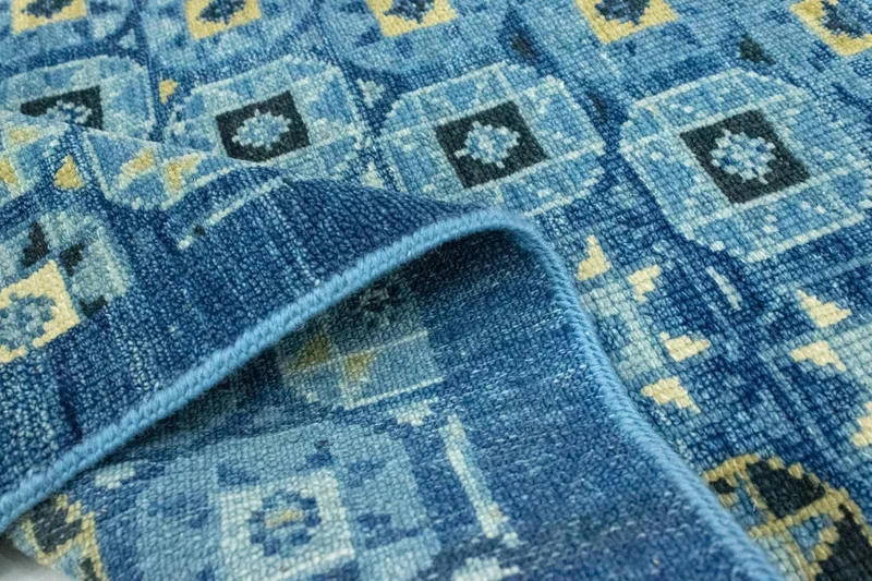 Designer Teppich 63x95cm - blau