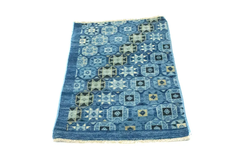 Designer Teppich 63x95cm - blau