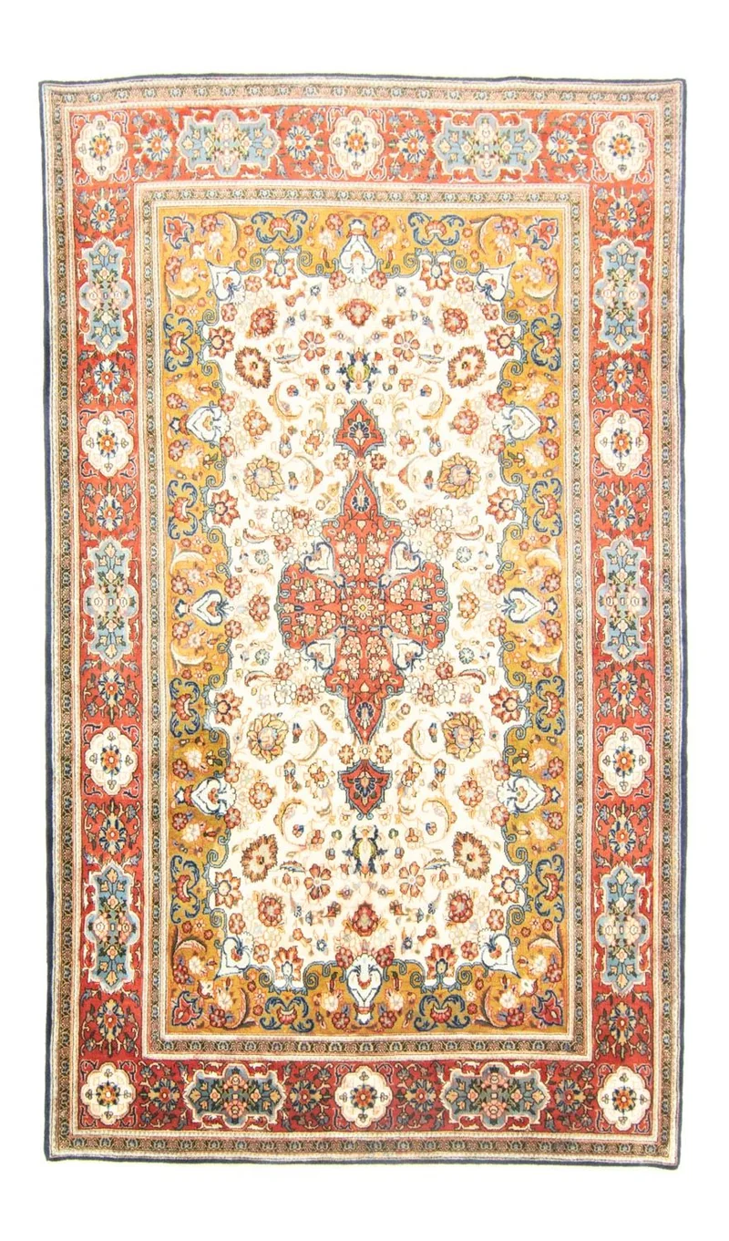 Ghom Teppich 142x245cm - Perserteppich - beige