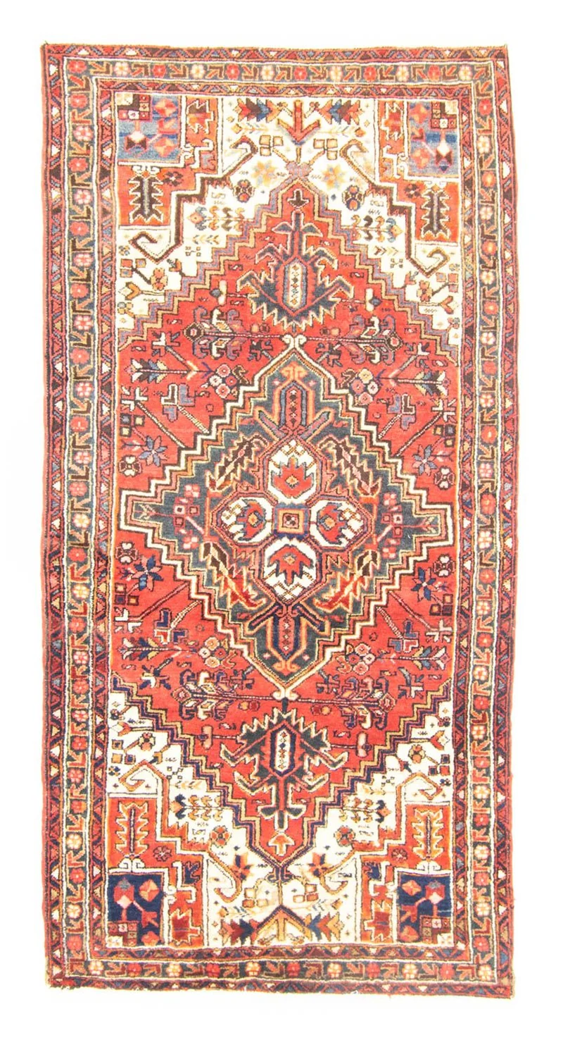 Heriz Teppich 110x211cm - Perserteppich - orange