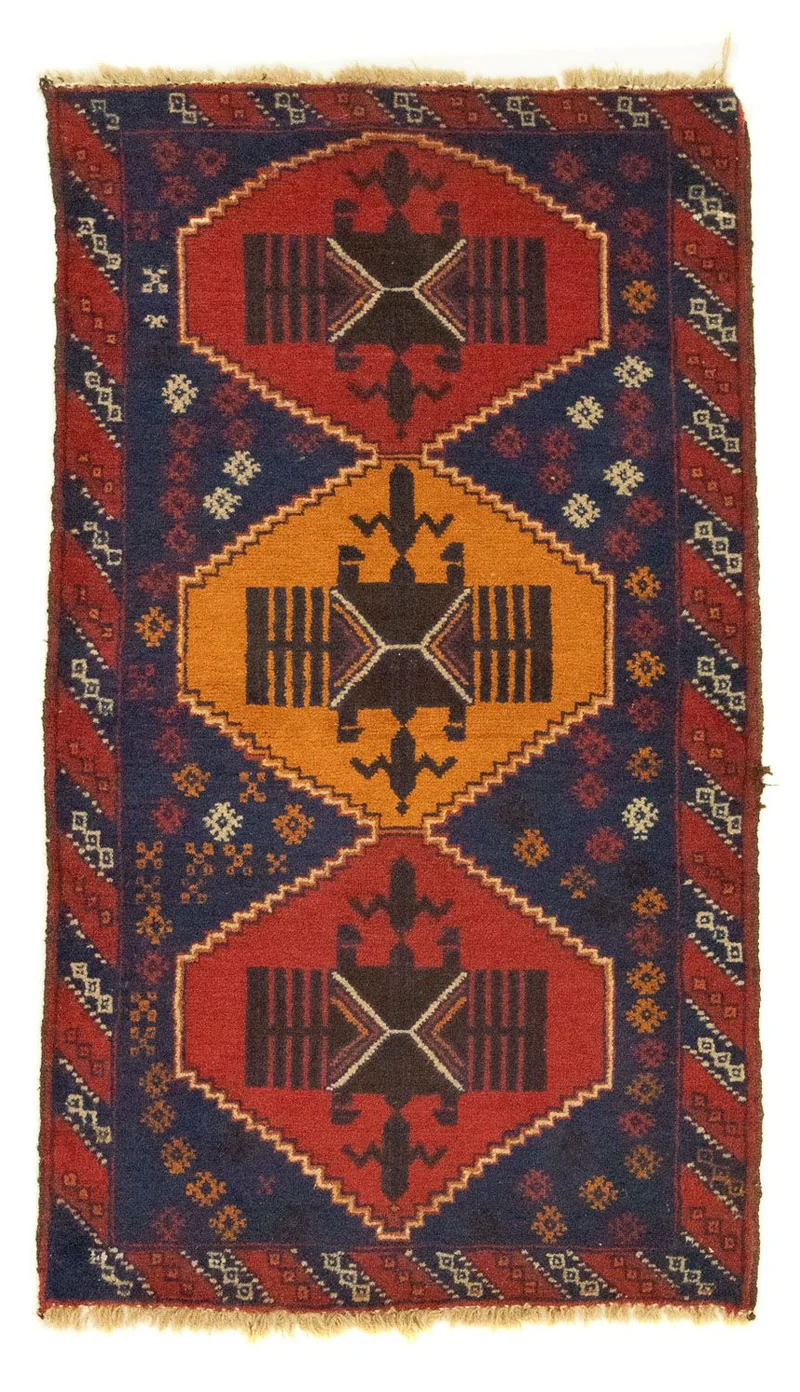 Belutsch Teppich 83x145cm - Orientteppich - blau