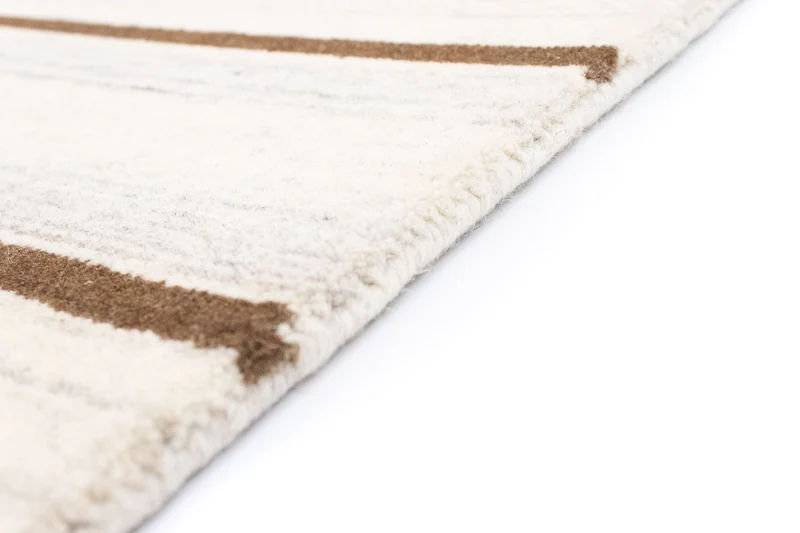 Wollteppich 121x178cm - beige