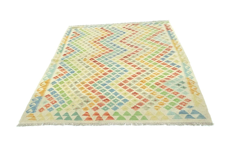 Kelim Afghan Teppich 151x189cm - bunt