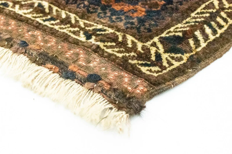 Afghan Teppich 80x80cm - Orientteppich - blau