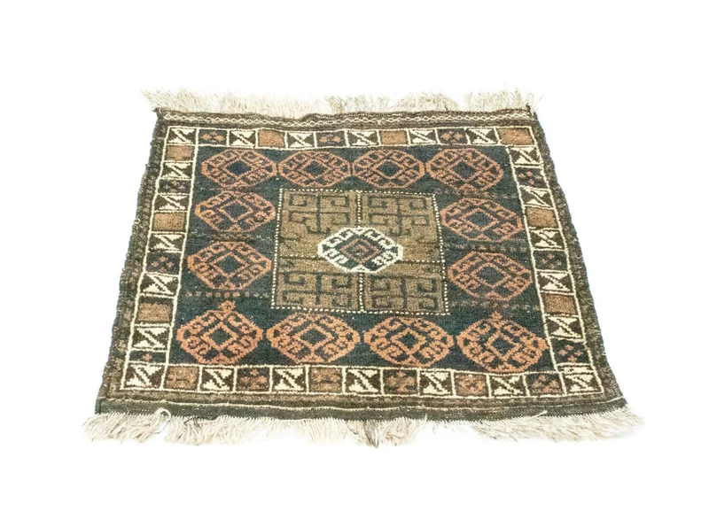 Afghan Teppich 64x66cm - Orientteppich - blau
