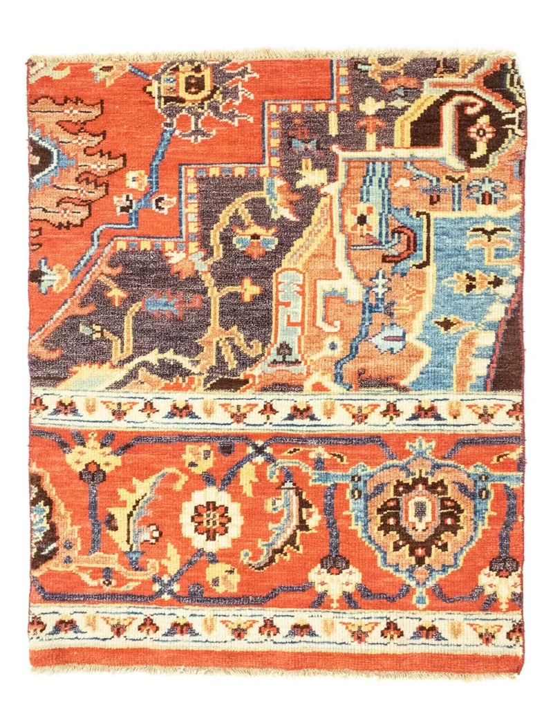 Designer Teppich 78x94cm - orange