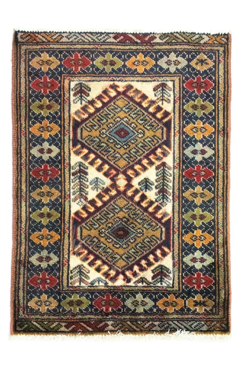 Turkaman Teppich 60x86cm - Orientteppich - beige