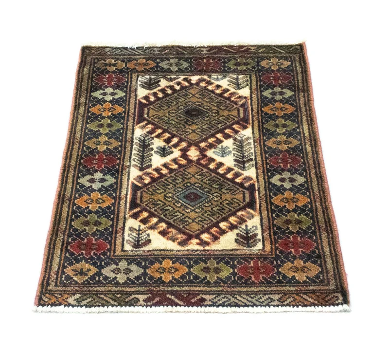 Turkaman Teppich 60x86cm - Orientteppich - beige