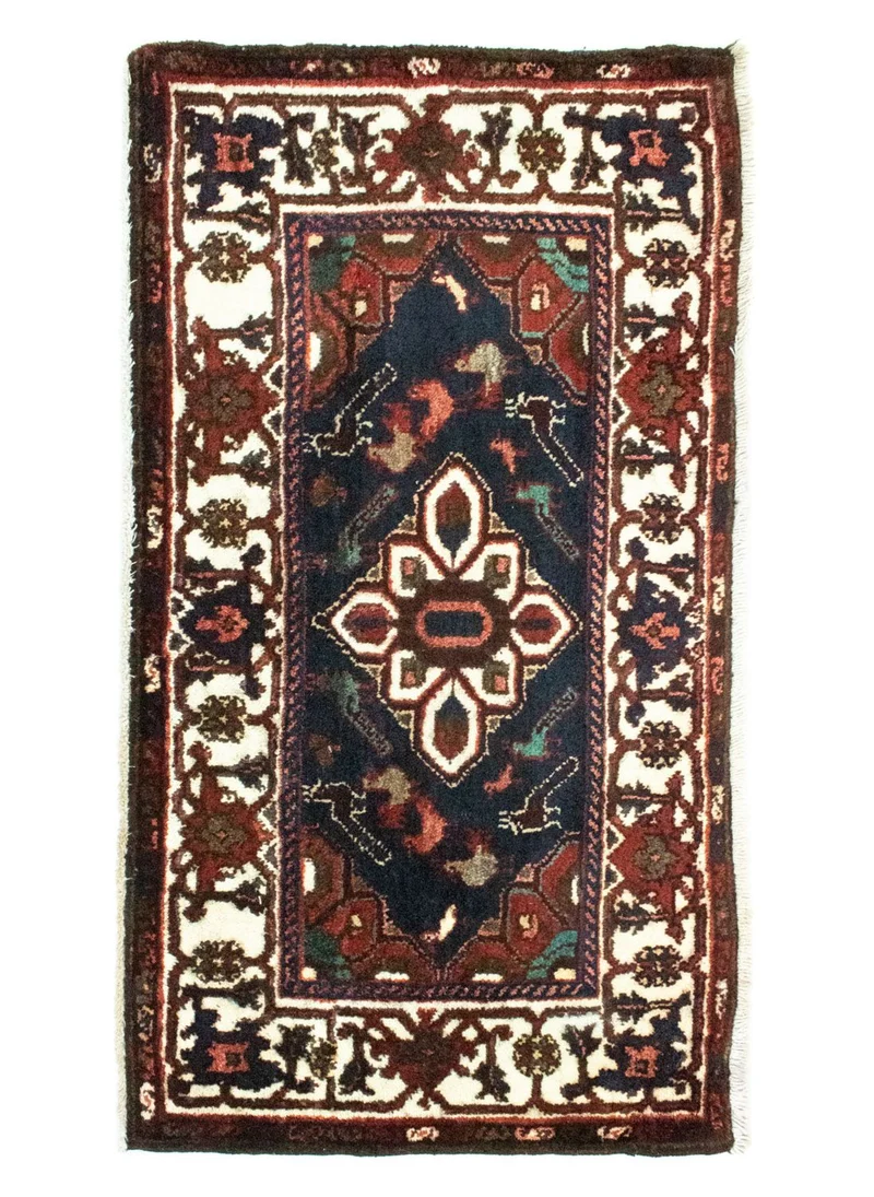 Hosseinabad Teppich 59x106cm - Perserteppich - blau