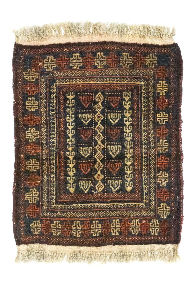 Afghan Teppich 57x70cm - Orientteppich - blau