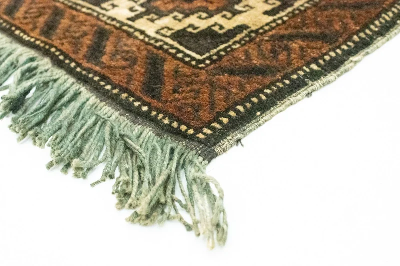 Afghan Teppich 41x47cm - Orientteppich - braun