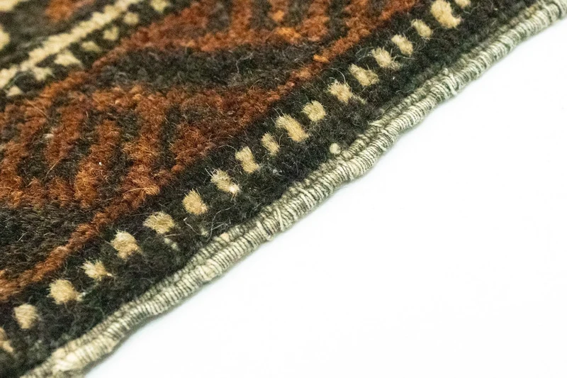 Afghan Teppich 41x47cm - Orientteppich - braun