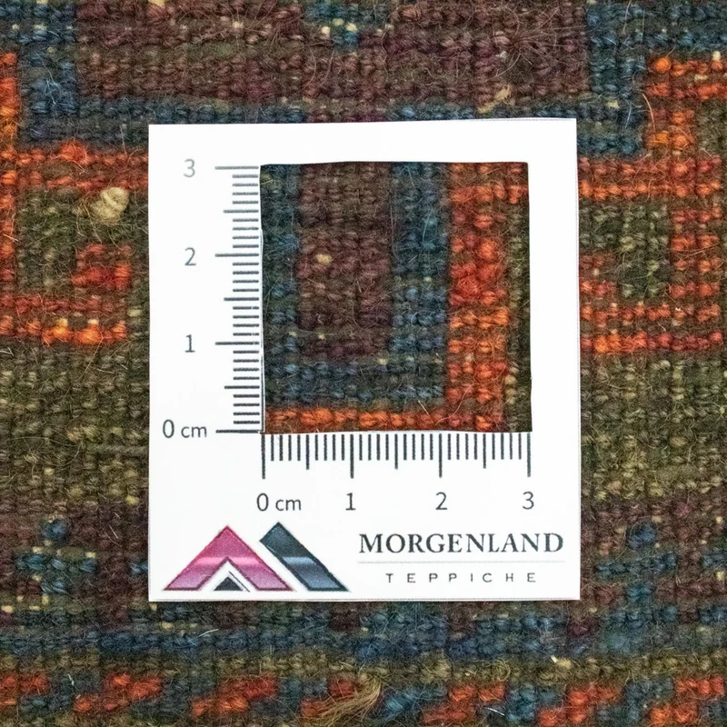 Afghan Teppich 25x47cm - Orientteppich - blau