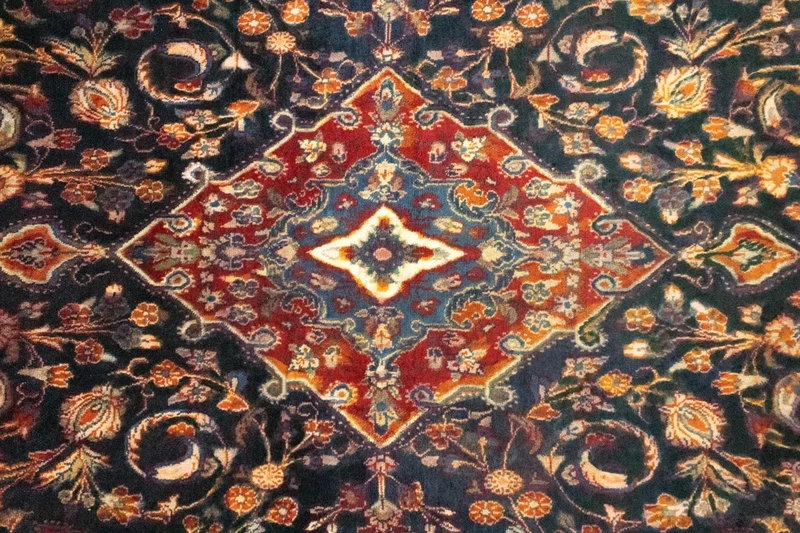 Malayer Teppich 129x227cm - Perserteppich - blau