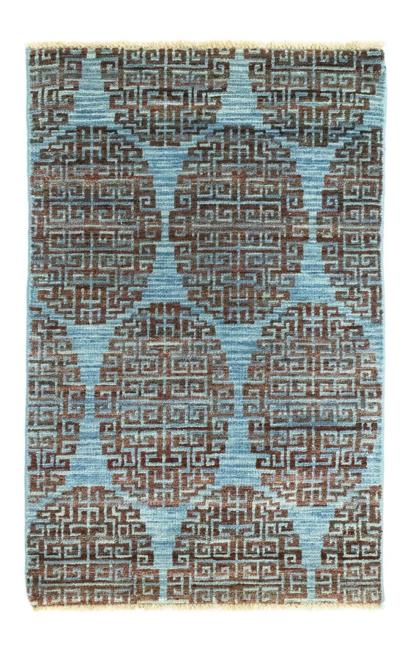 Designer Teppich 60x96cm - blau