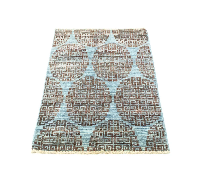 Designer Teppich 60x96cm - blau